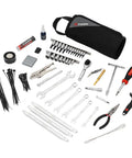 Compact 30 Piece Motorcycle Adventure Tool Kit With Pliers Wrenches Sockets And Screwdrivers In Rugged CR-V Steel Tool Roll