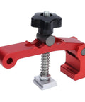 Must Have 6061 Aluminum T Track Hold Down Clamp Mini Stop Block, red anodized, compact size, for woodworking and metalworking projects.
