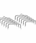 12 Pack Metal Purse Frames With Vintage Arch Kiss Lock Clasp Embossed Silver For Purse Making Handbags Coin Purses Clutches Frame Hardware Replacements