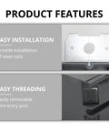 1 Gang Adjustable Electrical Outlet Box With 21 Cu In PVC Junction Box And Living Hinges, ETL Listed For Easy Cable Entry, Gray Single Gang Switch Box For DIY Home Improvement And Smooth Cable Management showing steel nail and wire entry details