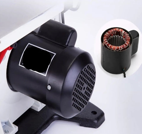 Premium Compact Desktop Saw Station That Is Gonna Crush It With Integrated Band Jigsaw And Scroll Modes For Smooth Cuts Through Wood Plastic And Thin Metals On Weekend DIY Projects motor close-up showing design and components