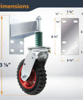 Six Inch Spring Loaded Gate Wheel Swivel Caster For Driveway Fences And Gates Beefy Heavy Duty 500 Lbs Roll Smooth