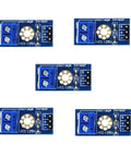 Slick Five Pack Voltage Detection Module For Arduino Projects showing five blue voltage sensor modules with clear labels.