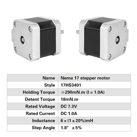 Pack of 4 NEMA17 stepper motors kit with high torque, ideal for 3D printers, CNC routers, and automation projects by MOTOU.