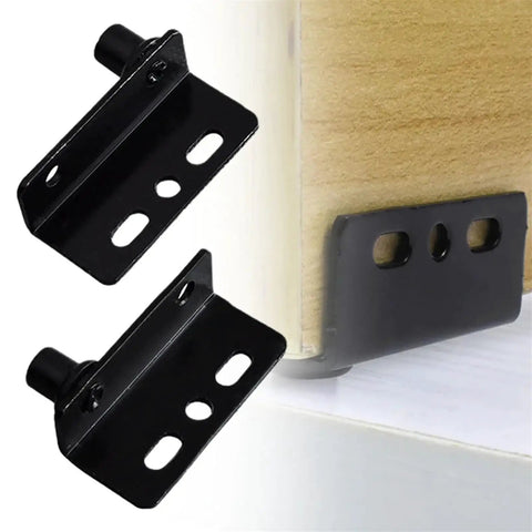 Heavy Duty Black Pivot Hinges 2 Pack For Super Secure Doors Bushing Shaft Hardware with durable design for smooth operation.