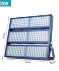 Built Like a Tank 300W LED Flood Light IP67 Waterproof Rated for Rock Solid Outdoor Use, displaying size and design.