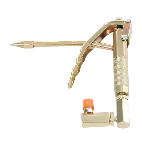 Air Operated Grease Pump 50 To 1 Ratio Pneumatic Gun with Portable Design and 360 Degree Swivel Head in gold finish