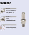 Fabater 24 Piece Plasma Cutting Torch Tip Kit Electrodes made of Copper and Hafnium for easy arc starting.