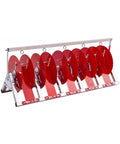 Beefy Steel Wire Spool Rack and Cable Organizer with 5 Rod Dispenser for Ribbon and Electrical Supplies, on white background