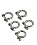 Heavy Duty D-Shackle Set Of 5 304 Stainless Steel Bow Shackles With Screw Pin Rigging Hardware 4mm, 5mm, 6mm, 8mm, 10mm