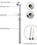 ATsafepro dual-head pen tire gauge, stainless steel body, 0–150 PSI, pack of 2