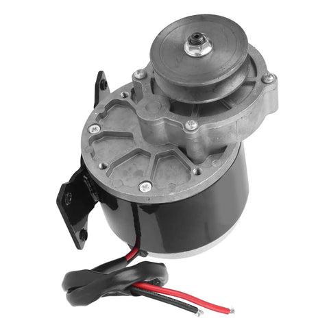 12V DC Geared Motor 250W With Belt Pulley Featuring Pure Copper Windings For Screaming Torque And Whisper Quiet Operation close-up view