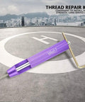 Pro Grade M4 0.7 Thread Repair Kit With Stainless Steel Wire Thread Inserts And Installation Tools For Auto Repair Complete Set With Drill Tap And Wire Inserts Easy Storage Durable Heavy Duty Fix, purple M4x0.7 insert tool