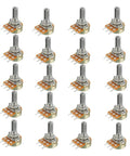 20 Pieces WH148 Potentiometer Set 10K Ohm B10K Linear Taper 15mm Shaft 3 Pins Single Joint Variable Resistors For DIY Electronics Projects And Audio Control