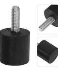 M6 Screw In Rubber Furniture Levelers With Anti Slip Grip Noise Reduction Heavy Duty Adjustable Feet For Sofas Tables Chairs Easy Install Floor Protection Ideal For Living Rooms And Bedrooms, black rubber foot