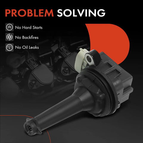 Ignition Coil Pack Set Of 5 For Volvo 2.4L And 2.5L Engines, product close-up with features highlighted.