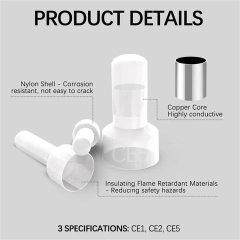 Top Notch 580 Pcs Closed End Crimp Connector Kit For 22-16 16-14 12-10 AWG Nylon Wire Insulation Caps With Superior Durability And Secure Sealed Wiring Design Perfect For Any Heavy Duty Electrical Project, nylon shell and copper core
