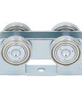 Front view of Heavy Duty Sliding Door Trolley With Alloy Steel Bearing For Ultra Smooth Glide And Noiseless Operation Corrosion Resistant