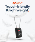 Keyless 3Digit Travel Lock Set For Luggage And More Accepted And Easy To Set No Key To Lose Durable Black 2 Pack displayed on white background