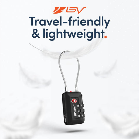 Keyless 3Digit Travel Lock Set For Luggage And More Accepted And Easy To Set No Key To Lose Durable Black 2 Pack displayed on white background