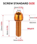 Beefy Orange Bike Stem Bolts With Washers For BMX MTB And Road Bikes High Strength Steel Alloy Lightweight Wear Resistant