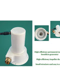 Portable 50W Micro Hydro Generator With Brushless Water Turbine For On The Go Camping And Off Grid Power, compact white unit with pipes