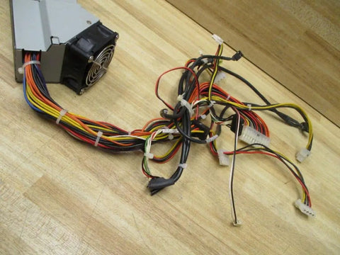 185W PFC DC Switching Power Supply For Biz PCs And Workstations Refurbished 308439-001 100-127/200-240VAC 5.0A/2.5A 50/60Hz 3 Prong With Wires And Connectors, cable bundle attached