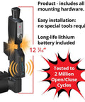 Keep Little Kids And Pets From Sneaking Out With This Hecka Secure Vertical Pull Safety Gate Latch Featuring Strong Magnetic Lock And Loud Alarm For Backyard Fence Gates In Classic Black with easy installation.