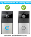 Ring Doorbell Tool Kit for Fast Battery Doorbell Install and Safe Removal All In One Screwdriver Key Tool Set for Ring Doorbell Camera 2024 Must Have Essential Camera Tool Accessories Pack for Easy Maintenance and Troubleshooting compatible devices image showing two Ring doorbells.