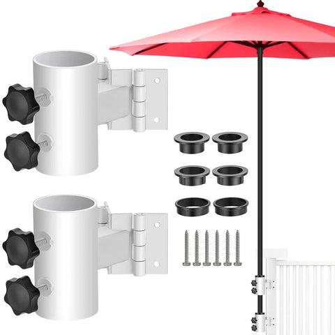 Hang Your Shade Like A Pro With This Adjustable Deck Umbrella Mount For Railings And Posts Outdoor Clamp Brackets That Fit Flat Walls Or Corner Posts Maximizes Deck Space And Stays Strong In Sun And Rain