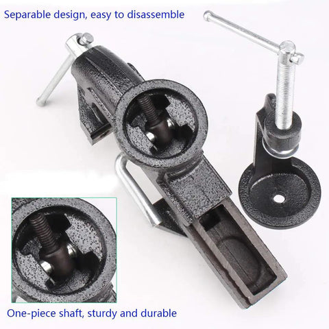Portable Clamp On Table Vise With 360 Degree Rotation, Heavy Duty Bench Vise For Workbench Or Desktop, 3.2 Inch Jaw Opening, Edge Clamp Up To 2.9 Inch Thick, Perfect For DIY Woodworking And Metalworking Projects, cast steel clamp parts