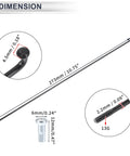 Universal Bike Spoke Set 13G 273mm Black Steel For Wheel Repair Includes 36 Spokes And 36 Nipples dimension details