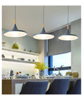 Solid Metal Pendant Light For Living Room And Bedroom Kitchen With Bright E27 Bulb Straight Up Setting, blue shade design.