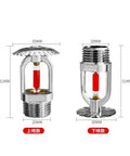 Image of Single Unit Half Inch Dn15 Brass Pendent Fire Sprinkler Head Heavy Duty Fire Suppression Gear with dimensions shown.