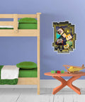 Dope Minecraft Caved In Wall Decal 18x24 Inches Peel And Stick Vinyl Removable Repositionable Wall Art in a bedroom