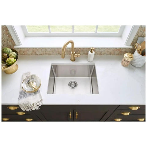 Premium Lyon Cabinet Pull With Brushed Oil Rubbed Bronze Finish Heavy Duty Pro Grade Drawer Handle 3 Inch Center To Center Spacing shown in modern kitchen.
