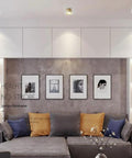 Super Slick 9 Pack Led Recessed Lighting Kit Featuring Heavy Duty Brass Housing And Crisp Crystal Trim For Living Room Hallway No Sweat Install installed in modern living room.