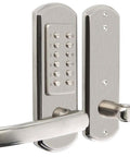 Keyless Mechanical Door Lock With Digital Code Keypad For Left Handed Inward Opening Doors Stainless Steel 304 No Deadbolt