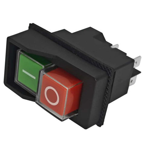 Electromagnetic Pushbutton Switch 120 Volts And 220 Volts Dual Voltage 4 Pin 16A For Garden Tools And Power Tools, Heavy Duty Start Button