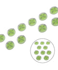 Round Bubble Level Vial 32x7mm 10-Pack for acrylic for spirit Level with, translucent circular shape and bold lines.