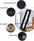 Push Pull Glass Door Handle For Bathrooms And Barn Doors Slick Matte Black Finish Heavy Duty Pipe Design Rust Resistant Easy Clean