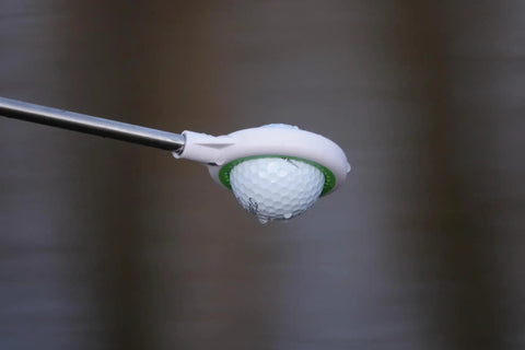 Jawz Golf Ball Retriever With 14 Foot Length And 18 Foot Reach, One Piece Head, Rubberized Grip To Grab The Ball in use