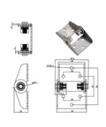 304 stainless steel adjustable torque hinge for industrial machinery, 6.0 Nm torque, Amazon brand