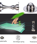 Heavy Duty Stainless Steel Door Stops With Strong Magnetic Catch Prevent Slamming Double Sided Adhesive Mount Red Bronze Finish For Home Or Hotel, showcasing components and features.