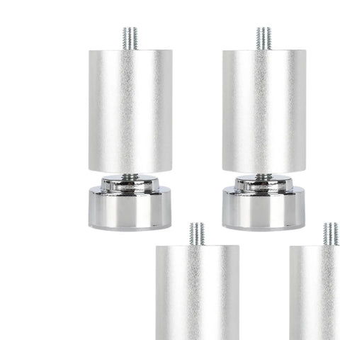Adjustable 4x Metal Furniture Legs 10cm Heavy Duty Alloy Feet For Tables Sofas Beds Wardrobes With 10mm Screw Hole