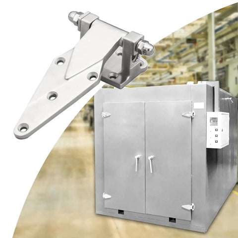 Top Tier Stainless Steel Heavy Duty Refrigerator Door Hinge And Oven Hardware on a commercial fridge setup.
