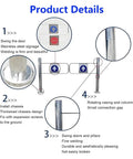 Heavy Duty Self Closing Swing Gate Built Tough With Galvanized Steel For Warehouse Security And Retail Entrances product details showing installation and signage.