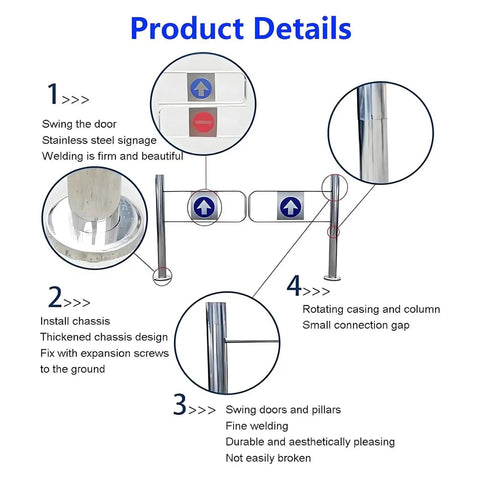 Heavy Duty Galvanized Steel Swing Gate With Auto Close One Way Entry Door Rock Solid Security Hella Smooth Operation showcasing installation details.