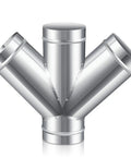 4 Inch W Shaped Dust Collection Fitting Heavy Duty Galvanized Steel 4 Way Duct Splitter Vent Connector For Exhaust Fans And Dryer Vent Ducting Adapter For Home Ventilation And Hoses.