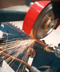 Five Inch CBN Bandsaw Grinding Wheel For Seven Eighths Inch Tooth Spacing Blades Ten And Thirty Degree Tooth Pitch Compatible With Wood Mizer BMS500 Sharpener And Grinder Pro Grade Low Heat Build Up For Cleaner Cuts Silver sharpening blade